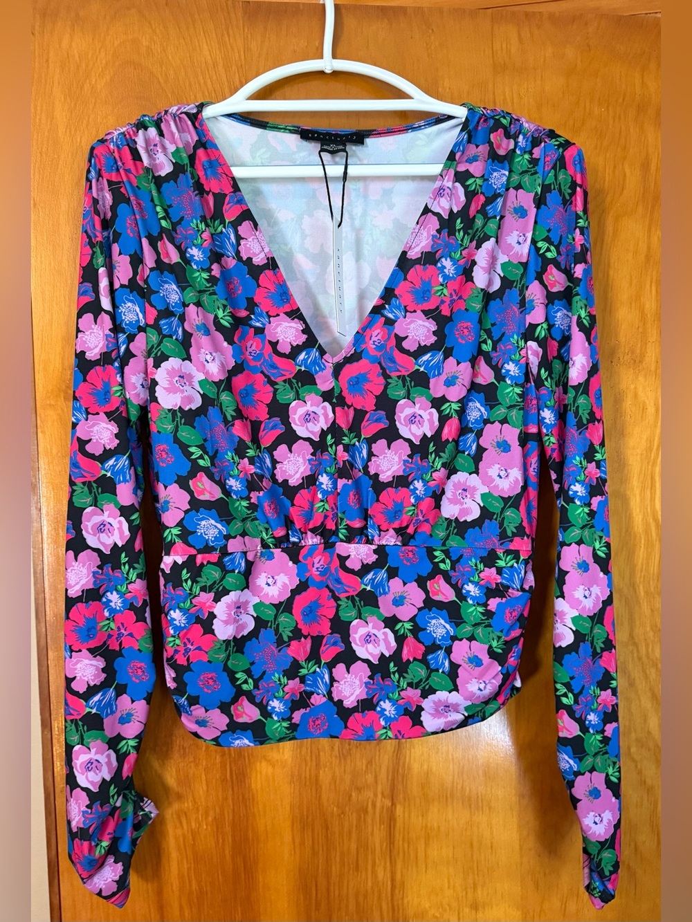 NWT Sanctuary long sleeve floral blouse